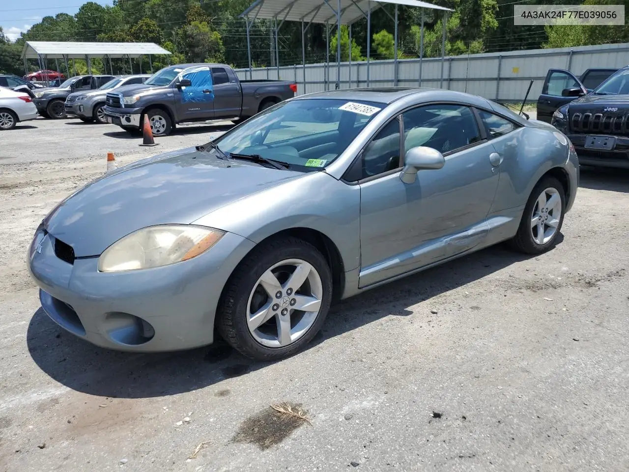 2007 Mitsubishi Eclipse Gs VIN: 4A3AK24F77E039056 Lot: 61947385
