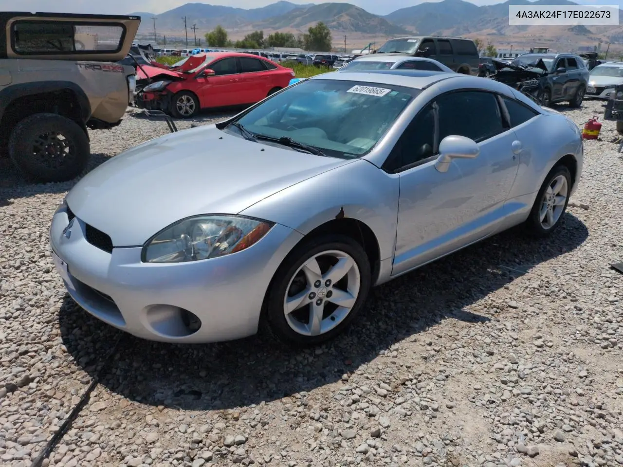 2007 Mitsubishi Eclipse Gs VIN: 4A3AK24F17E022673 Lot: 62019865