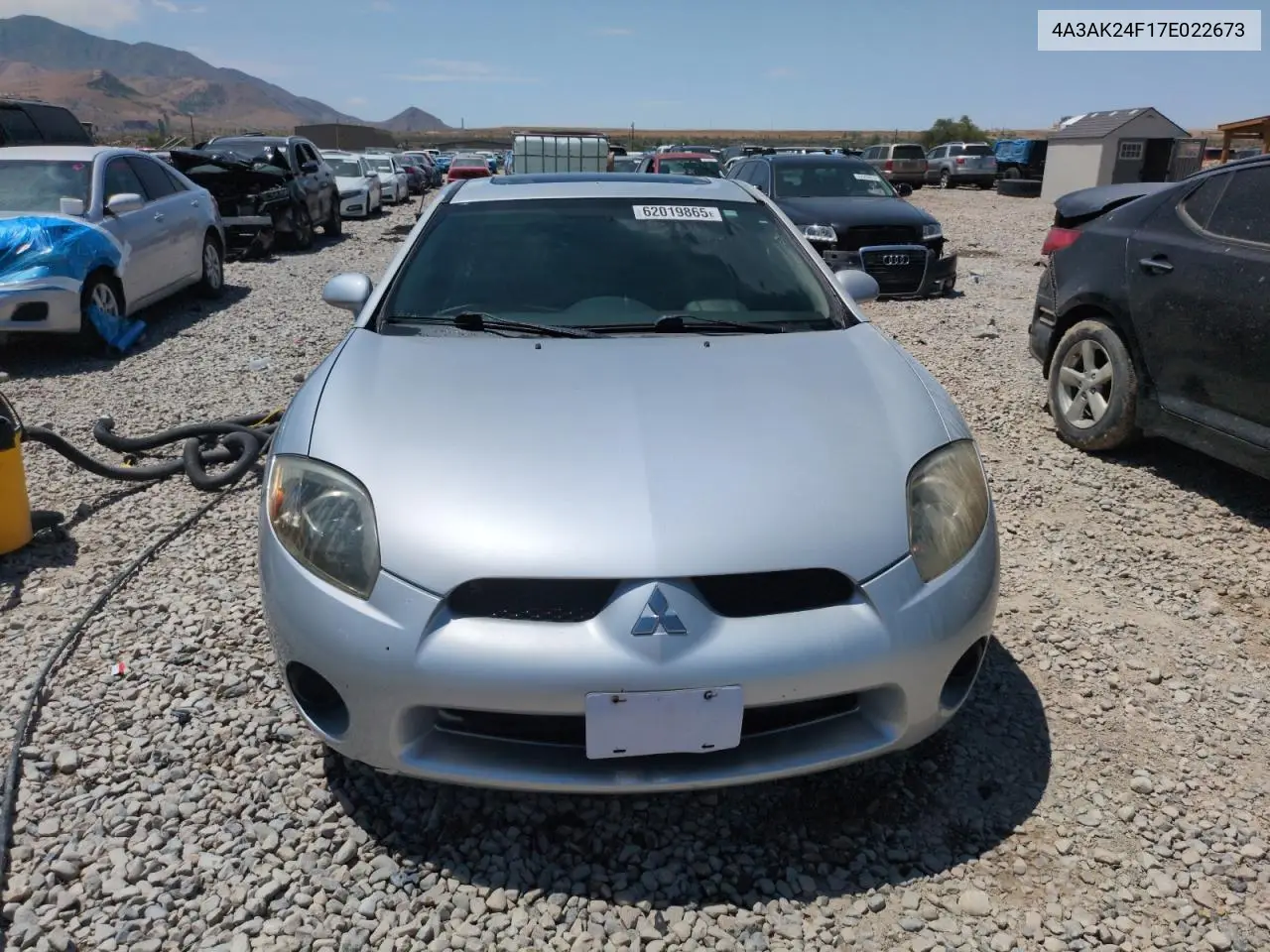 2007 Mitsubishi Eclipse Gs VIN: 4A3AK24F17E022673 Lot: 62019865