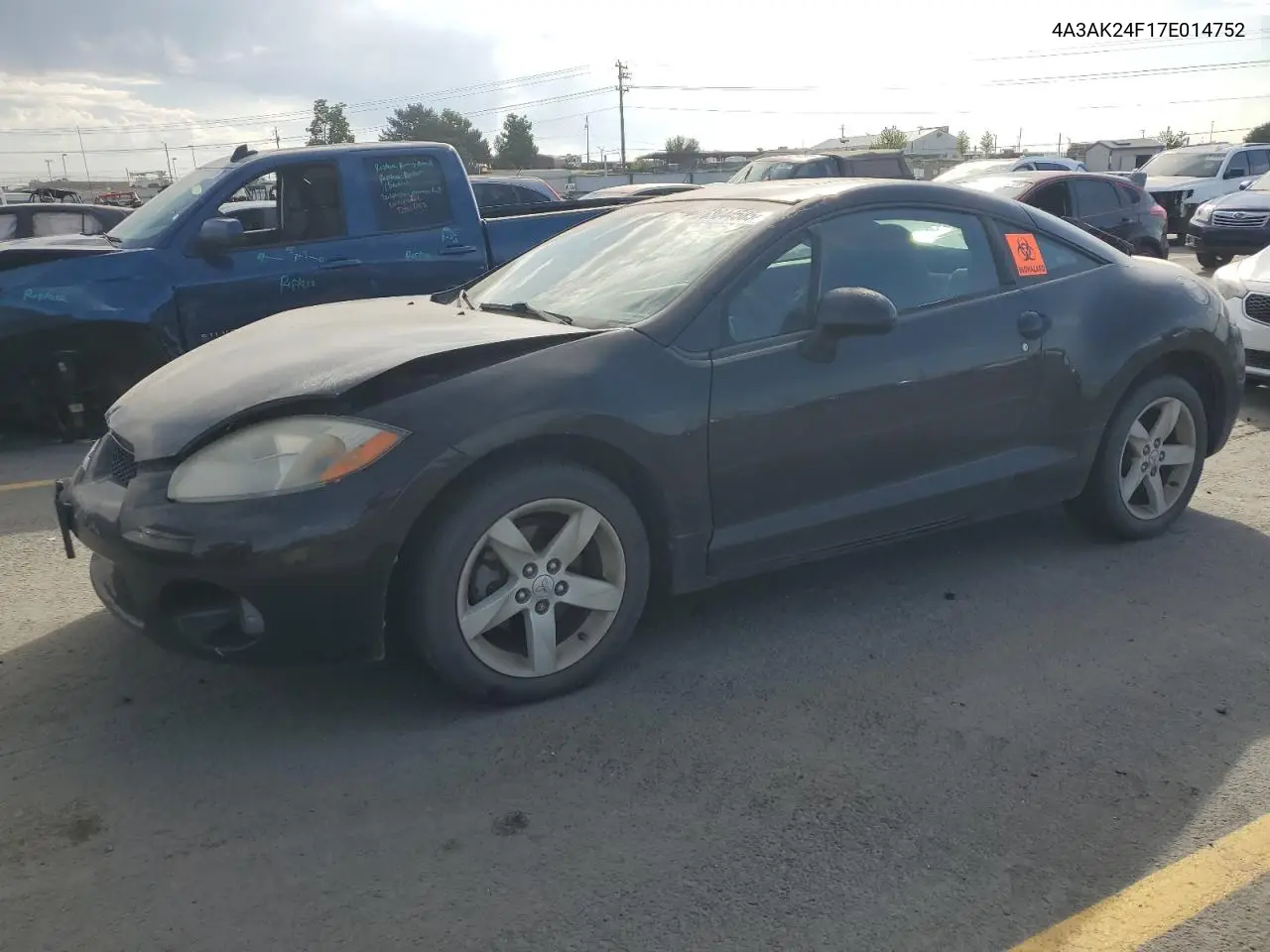 2007 Mitsubishi Eclipse Gs VIN: 4A3AK24F17E014752 Lot: 63044585