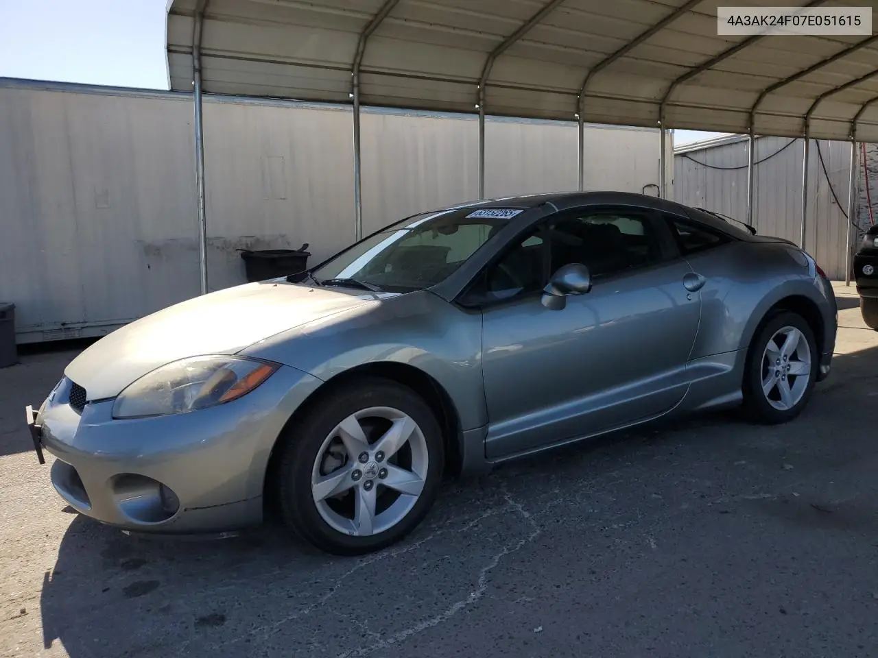 2007 Mitsubishi Eclipse Gs VIN: 4A3AK24F07E051615 Lot: 63152265