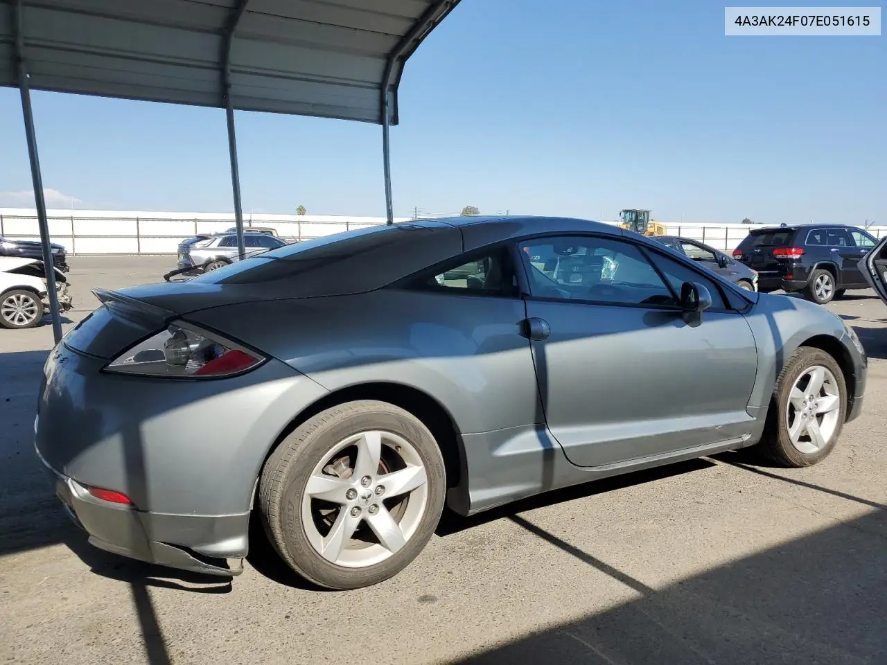 2007 Mitsubishi Eclipse Gs VIN: 4A3AK24F07E051615 Lot: 63152265