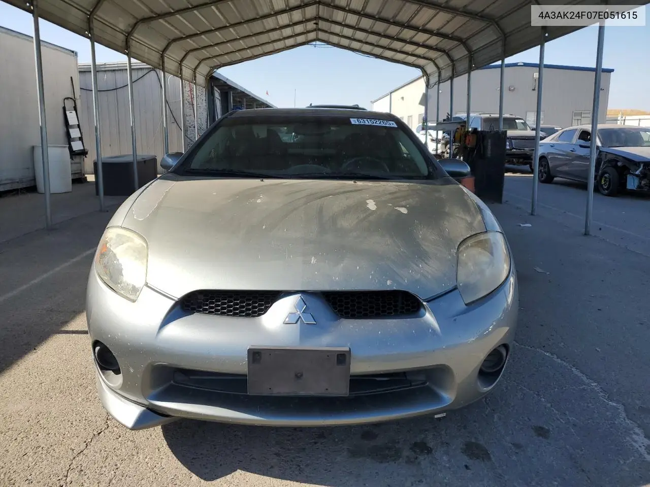 2007 Mitsubishi Eclipse Gs VIN: 4A3AK24F07E051615 Lot: 63152265