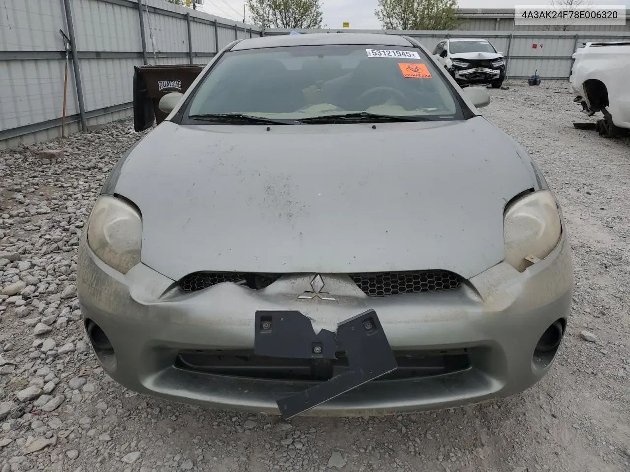 2008 Mitsubishi Eclipse Gs VIN: 4A3AK24F78E006320 Lot: 53121945