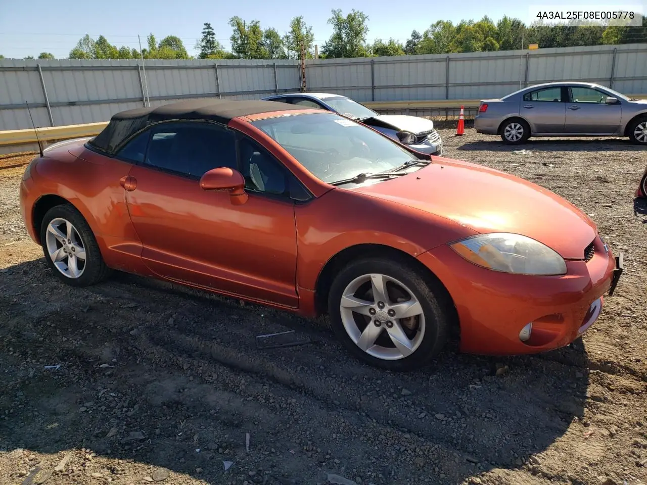 2008 Mitsubishi Eclipse Spyder Gs VIN: 4A3AL25F08E005778 Lot: 55885105