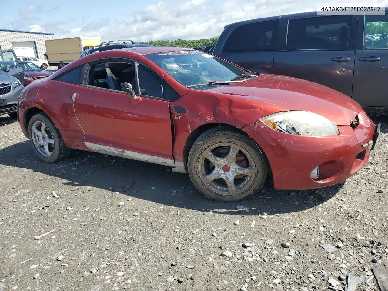 2008 Mitsubishi Eclipse Gt VIN: 4A3AK34T28E028947 Lot: 57717035
