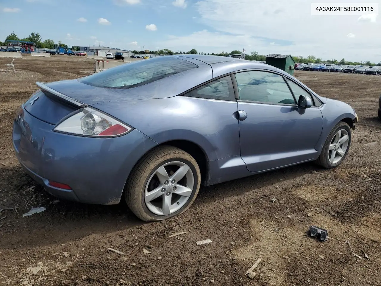 2008 Mitsubishi Eclipse Gs VIN: 4A3AK24F58E001116 Lot: 58533625