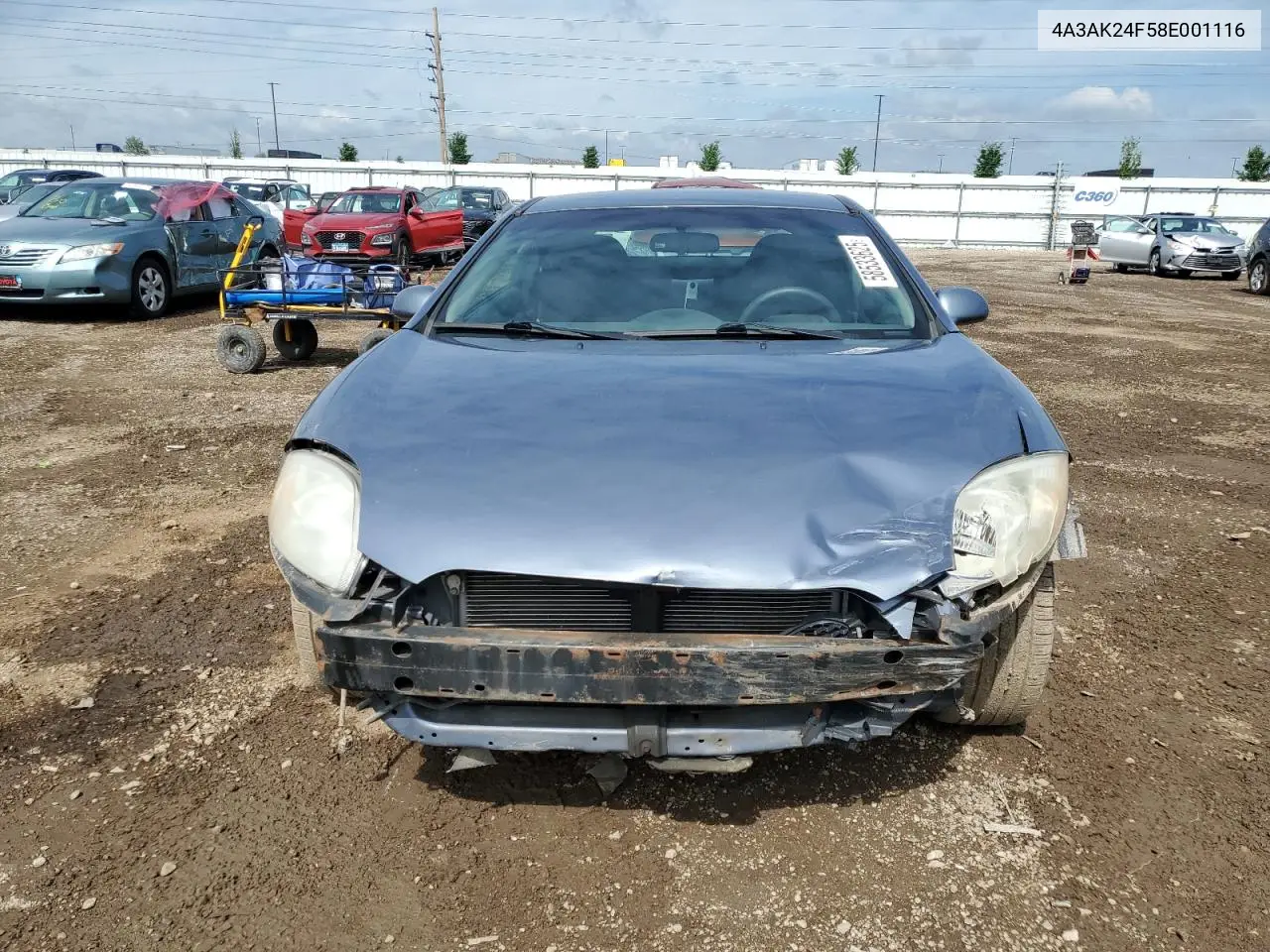 2008 Mitsubishi Eclipse Gs VIN: 4A3AK24F58E001116 Lot: 58533625