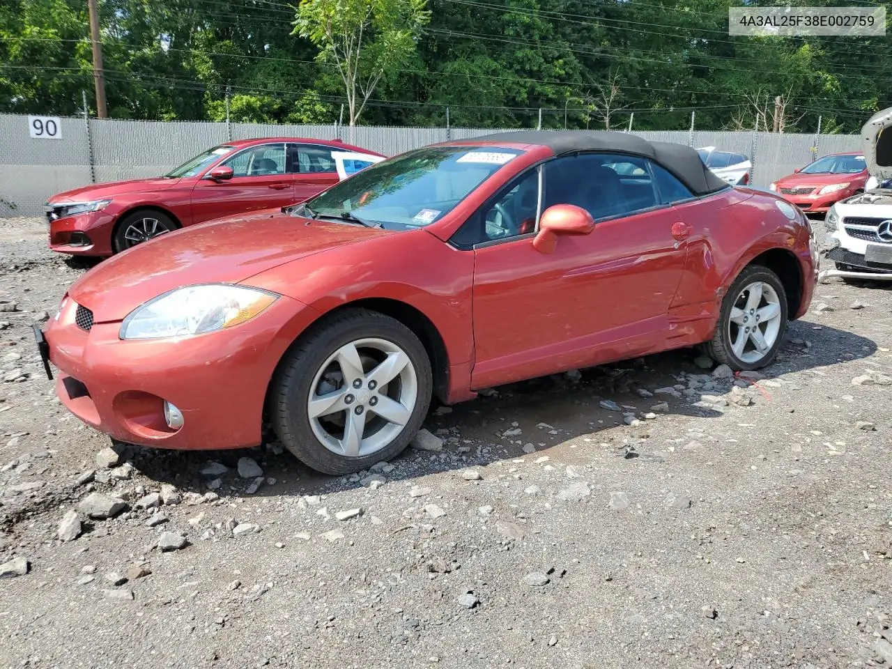 2008 Mitsubishi Eclipse Spyder Gs VIN: 4A3AL25F38E002759 Lot: 63126585