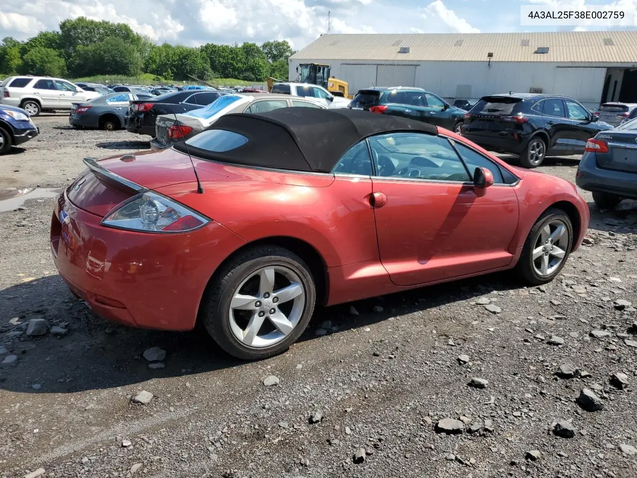 2008 Mitsubishi Eclipse Spyder Gs VIN: 4A3AL25F38E002759 Lot: 63126585