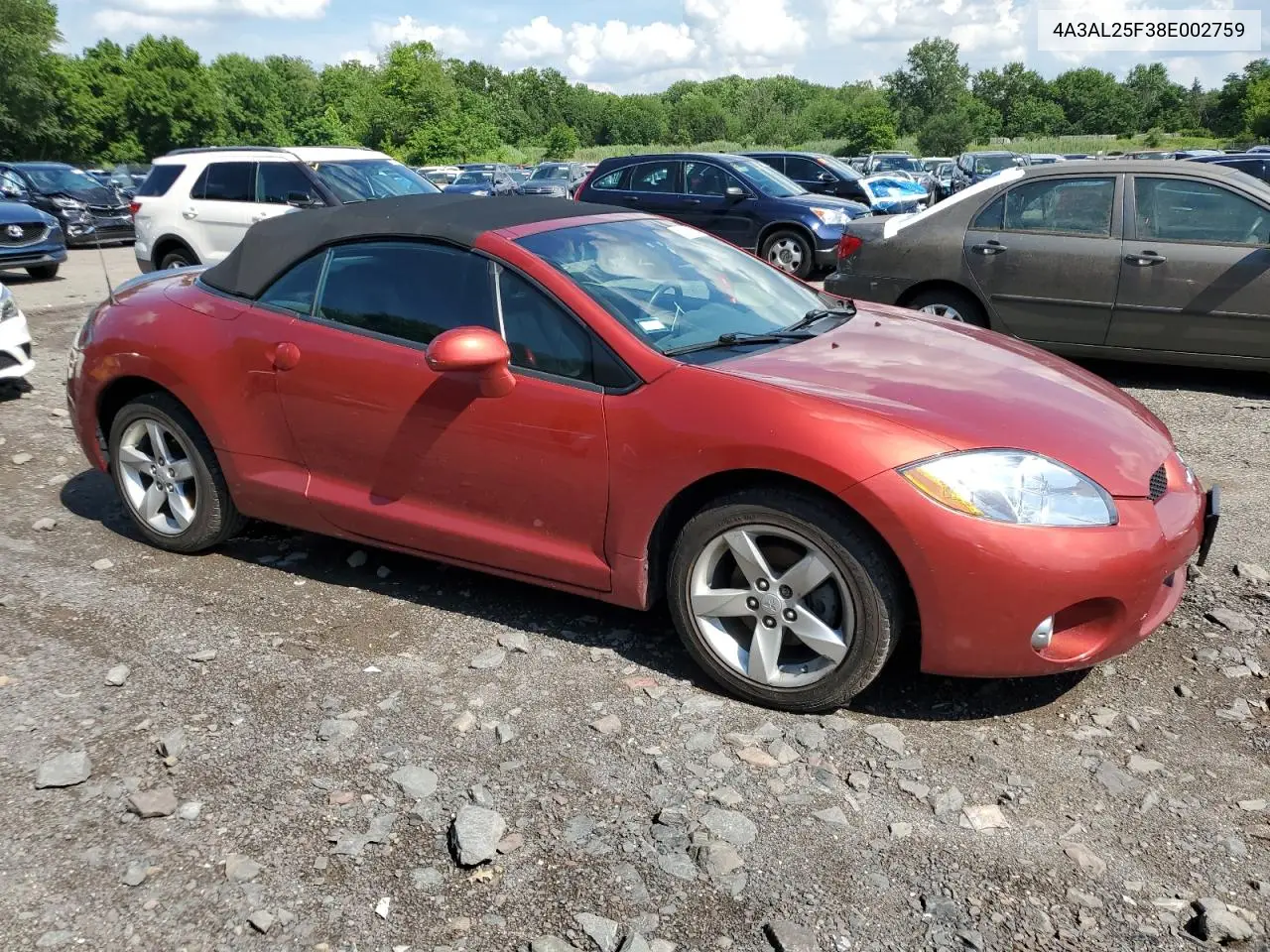 2008 Mitsubishi Eclipse Spyder Gs VIN: 4A3AL25F38E002759 Lot: 63126585