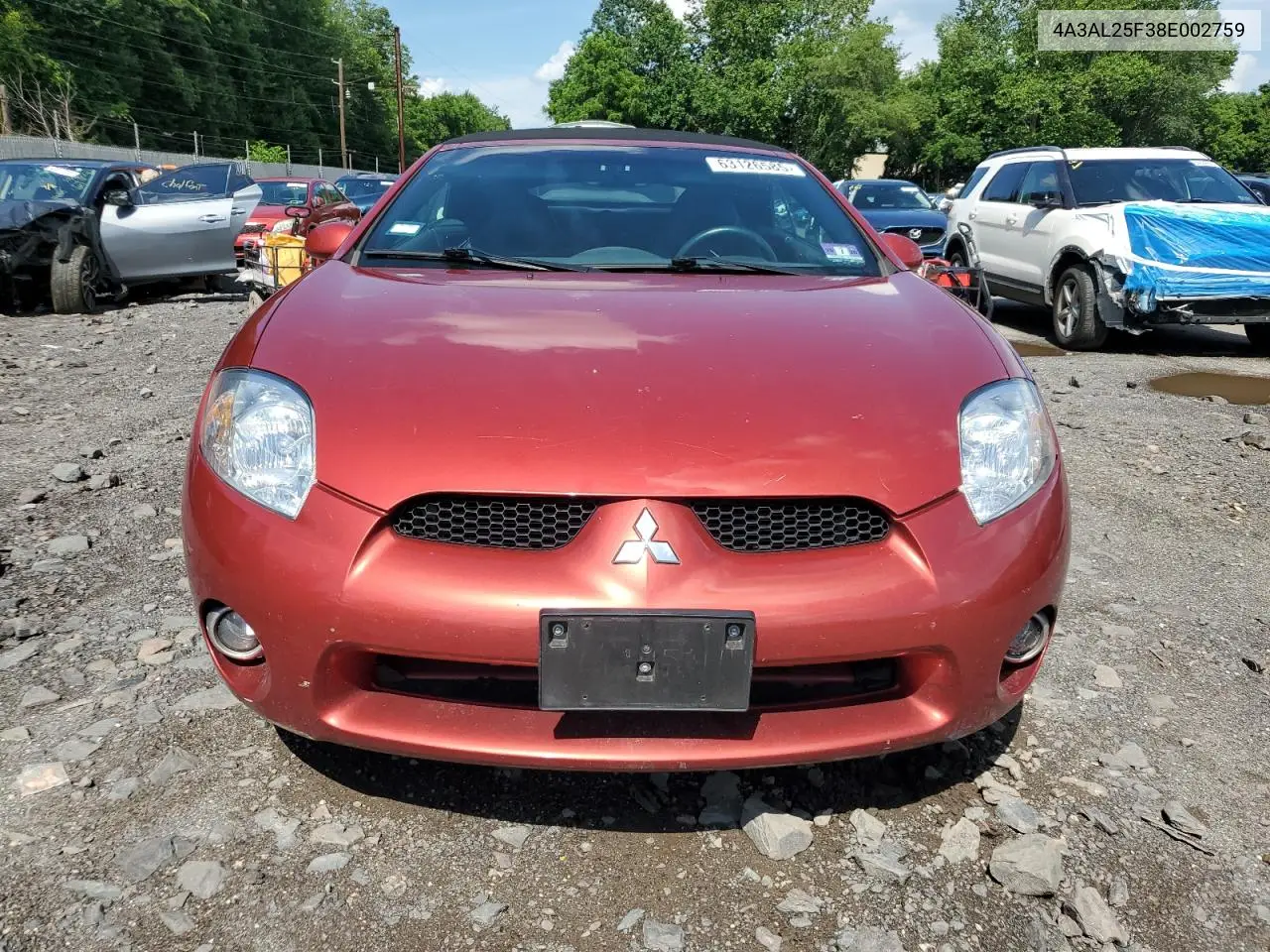 2008 Mitsubishi Eclipse Spyder Gs VIN: 4A3AL25F38E002759 Lot: 63126585