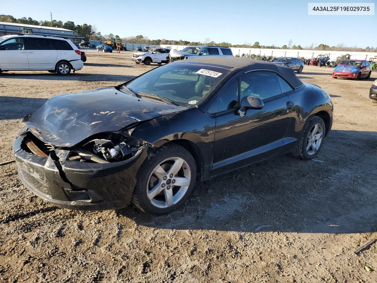 2009 Mitsubishi Eclipse Spyder Gs VIN: 4A3AL25F19E029735 Lot: 42751215