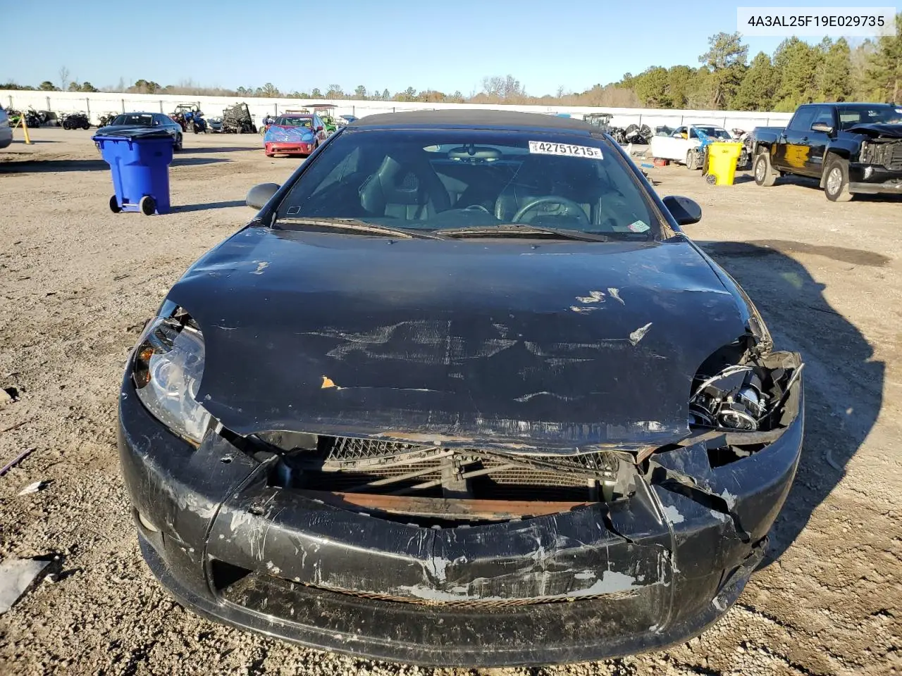 2009 Mitsubishi Eclipse Spyder Gs VIN: 4A3AL25F19E029735 Lot: 42751215
