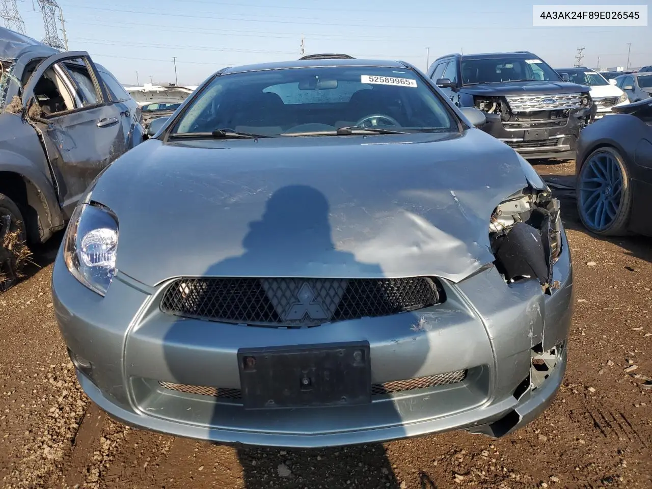 2009 Mitsubishi Eclipse Gs VIN: 4A3AK24F89E026545 Lot: 52589965