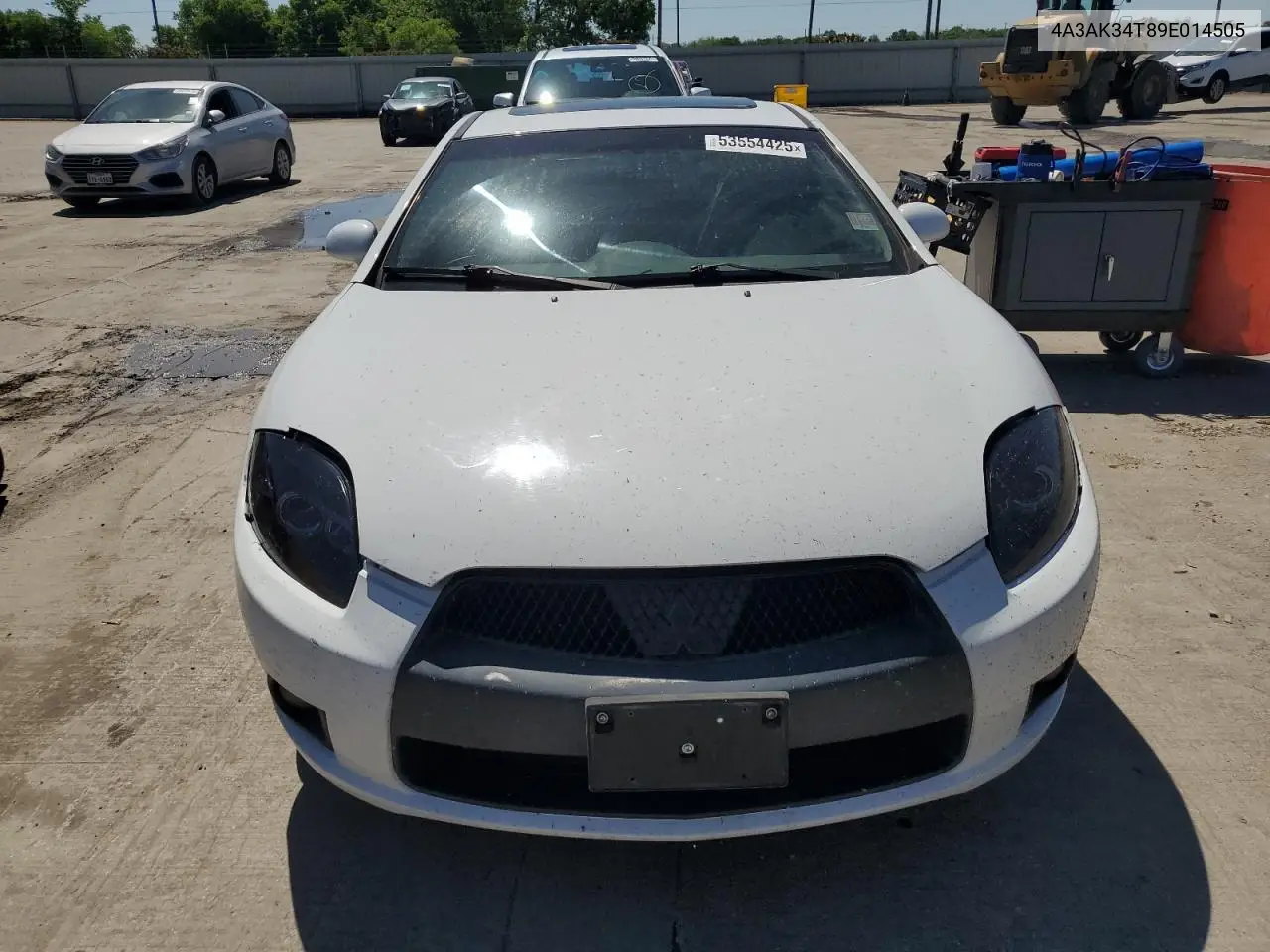 2009 Mitsubishi Eclipse Gt VIN: 4A3AK34T89E014505 Lot: 53554425