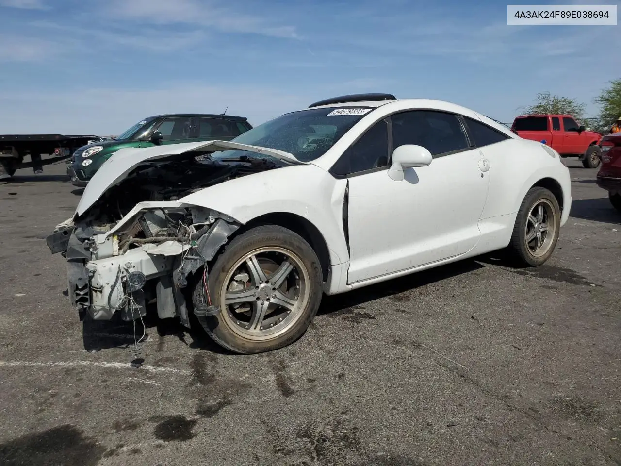 2009 Mitsubishi Eclipse Gs VIN: 4A3AK24F89E038694 Lot: 54579525