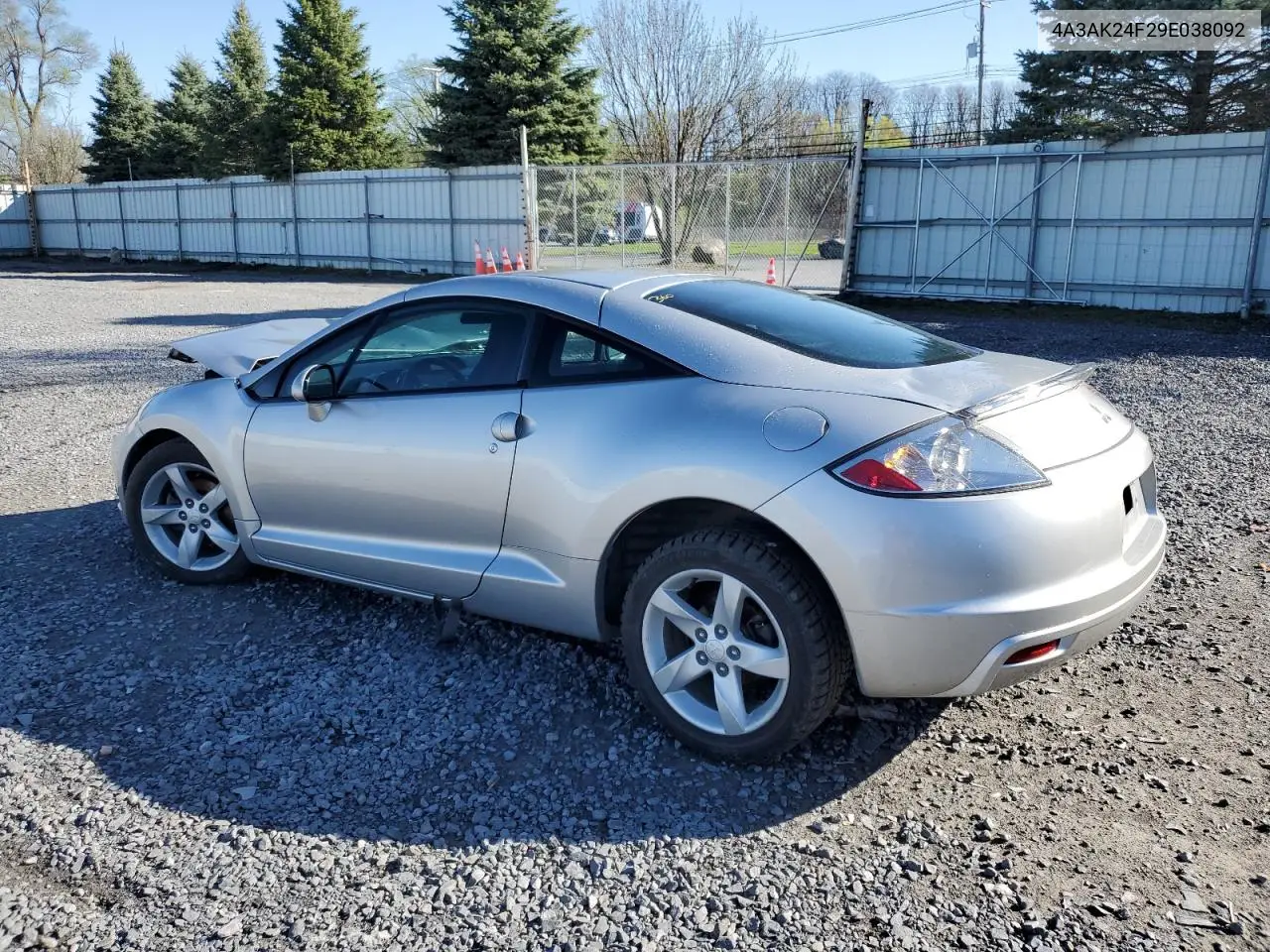 2009 Mitsubishi Eclipse Gs VIN: 4A3AK24F29E038092 Lot: 54650405