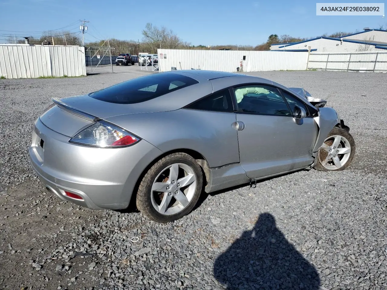 2009 Mitsubishi Eclipse Gs VIN: 4A3AK24F29E038092 Lot: 54650405