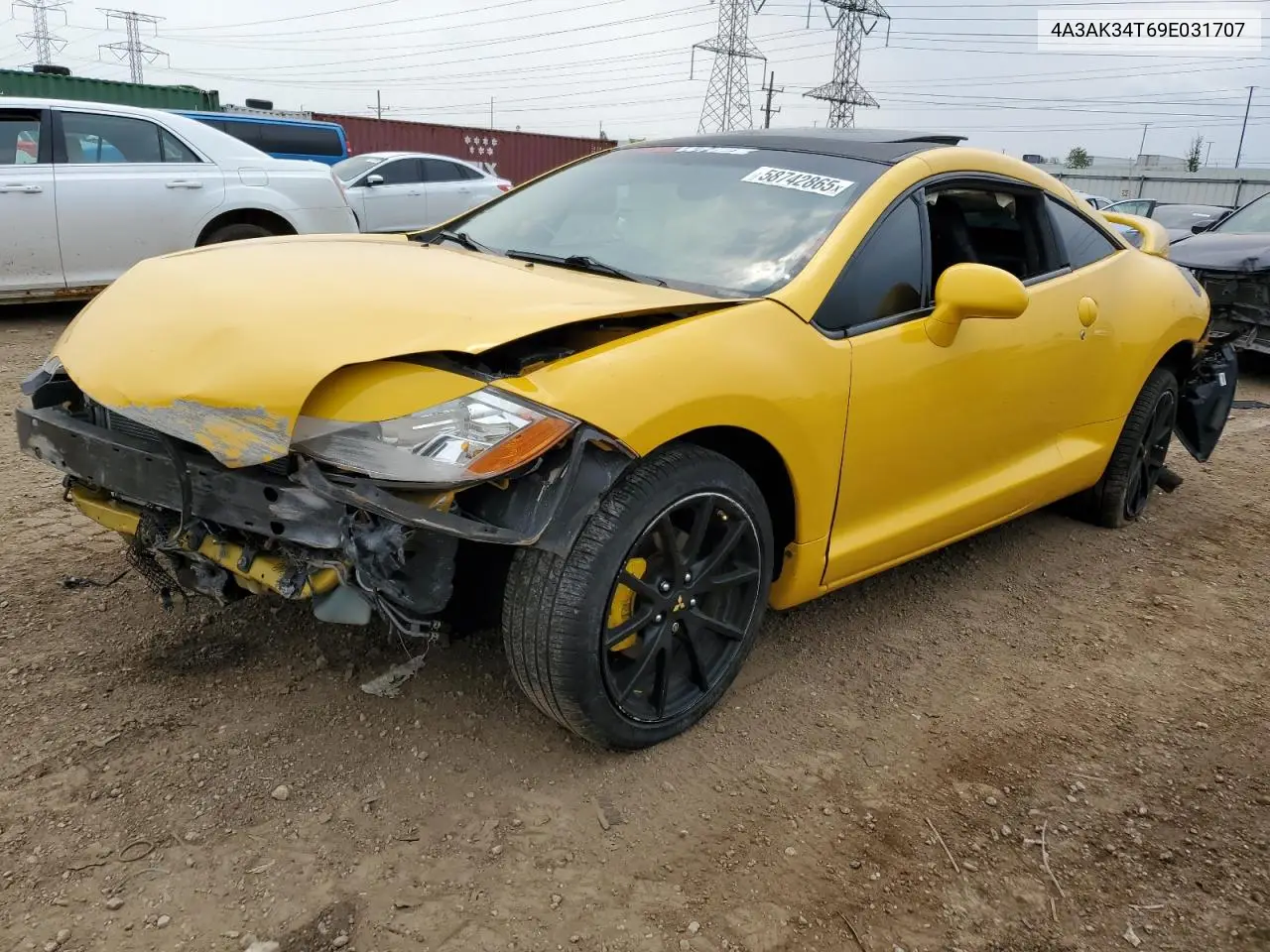 2009 Mitsubishi Eclipse Gt VIN: 4A3AK34T69E031707 Lot: 58742865