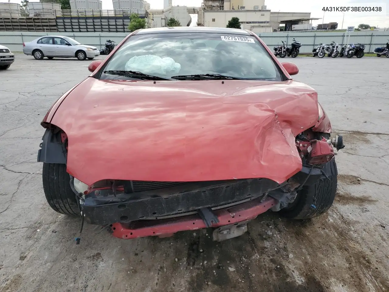 2011 Mitsubishi Eclipse Gs Sport VIN: 4A31K5DF3BE003438 Lot: 62751935