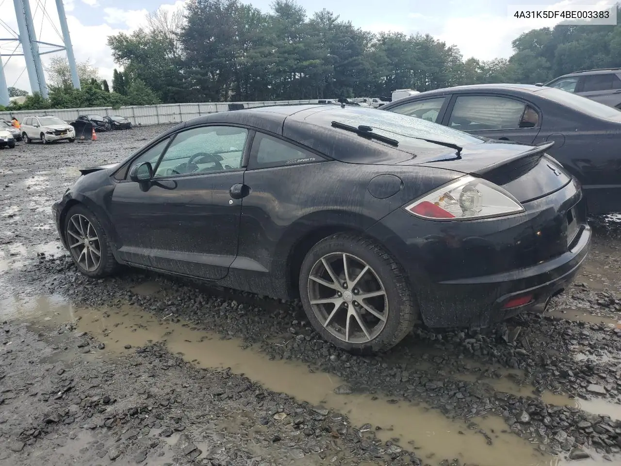 2011 Mitsubishi Eclipse Gs Sport VIN: 4A31K5DF4BE003383 Lot: 62991915