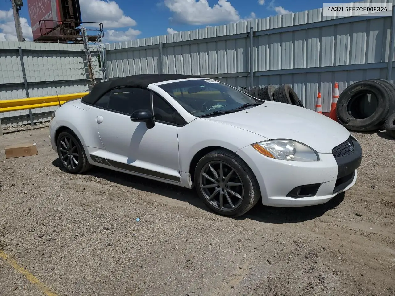 2012 Mitsubishi Eclipse Spyder Gs VIN: 4A37L5EF7CE008326 Lot: 63063825