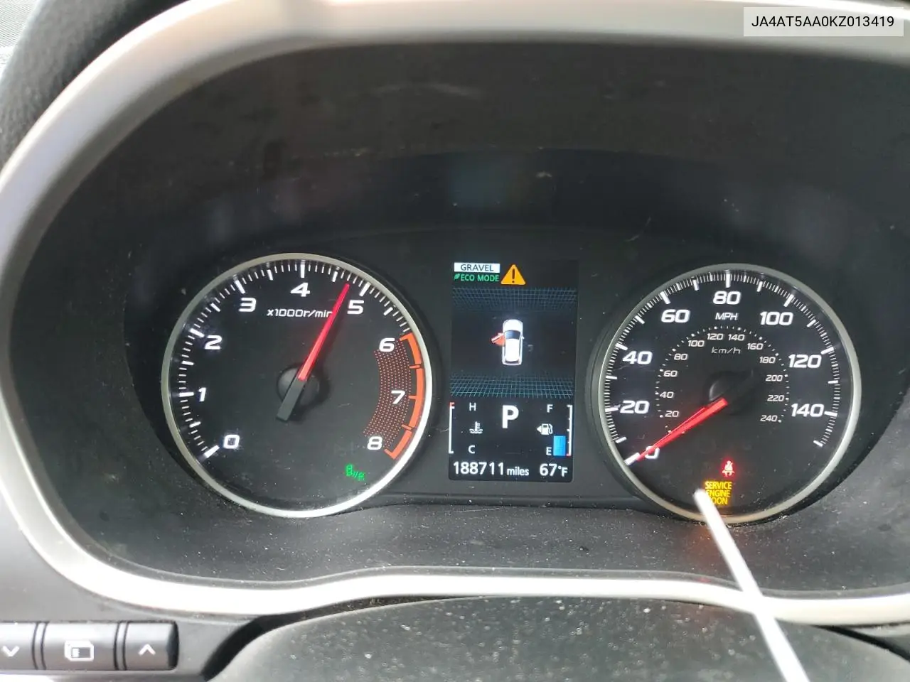 2019 Mitsubishi Eclipse Cross Se VIN: JA4AT5AA0KZ013419 Lot: 56673625