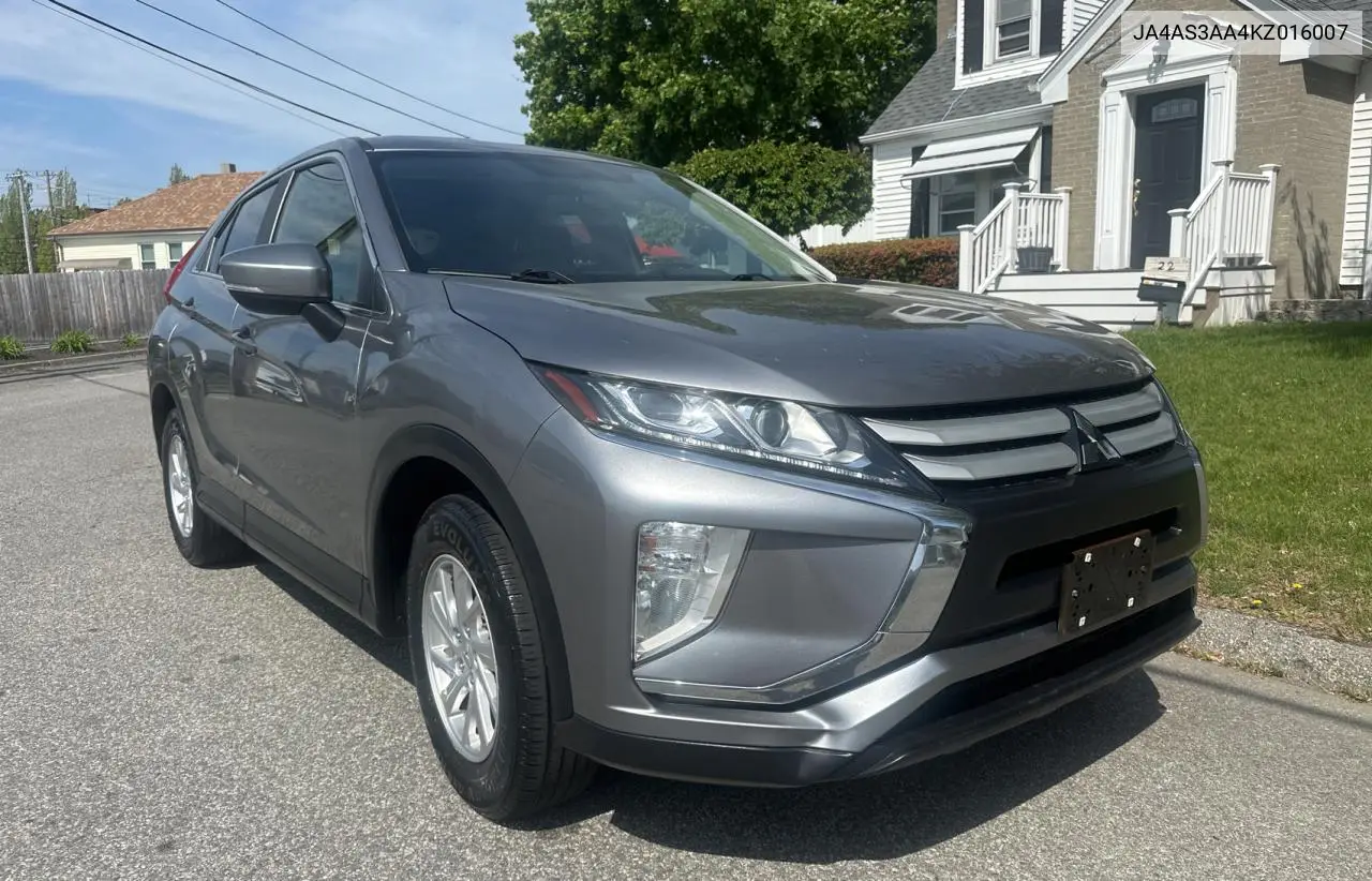2019 Mitsubishi Eclipse Cross Es VIN: JA4AS3AA4KZ016007 Lot: 57044865