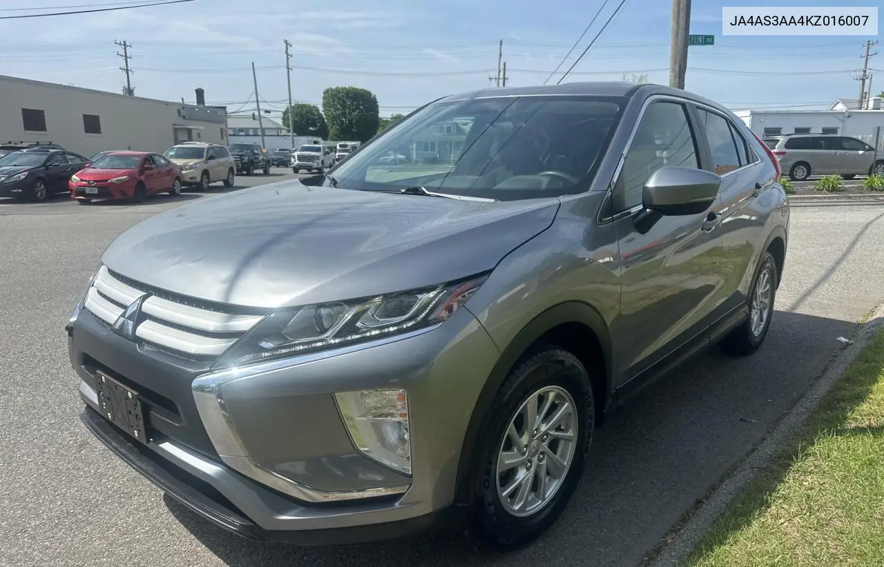 2019 Mitsubishi Eclipse Cross Es VIN: JA4AS3AA4KZ016007 Lot: 57044865