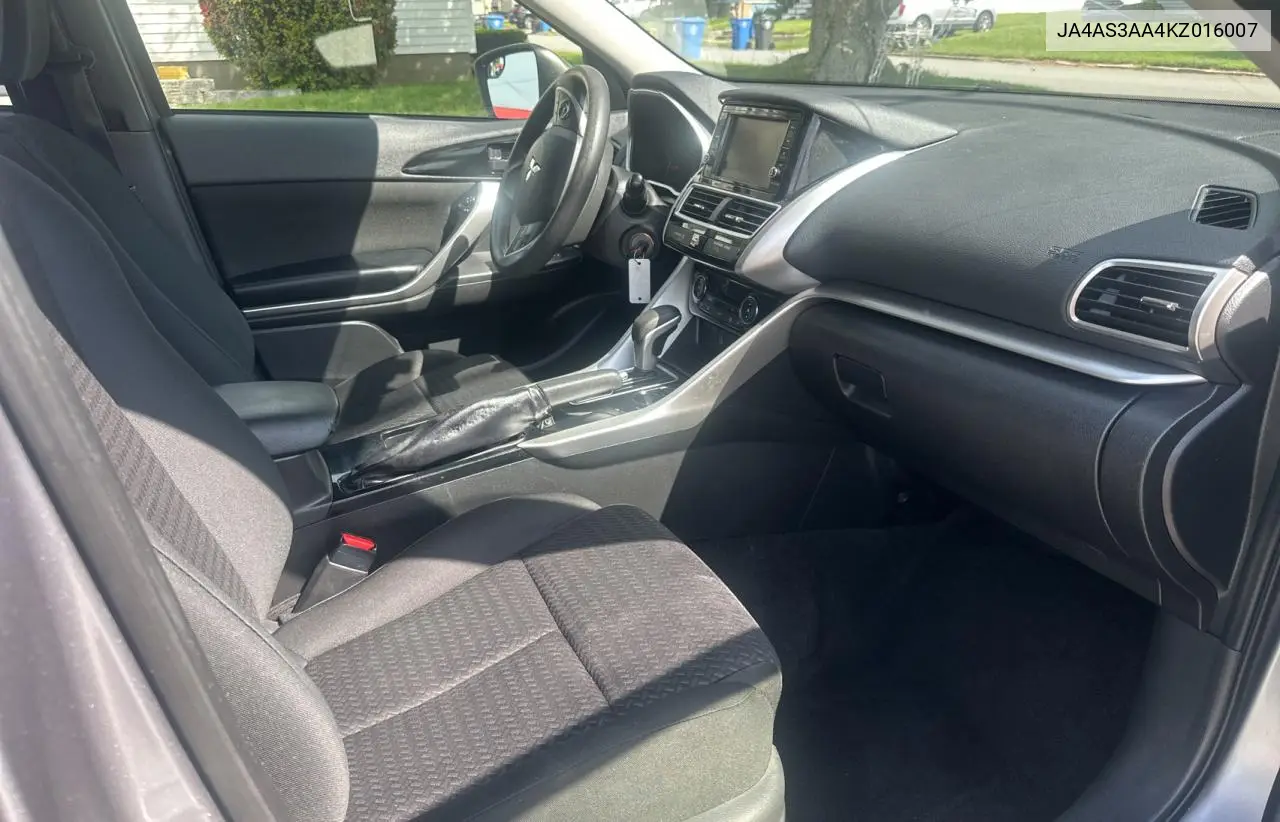 2019 Mitsubishi Eclipse Cross Es VIN: JA4AS3AA4KZ016007 Lot: 57044865