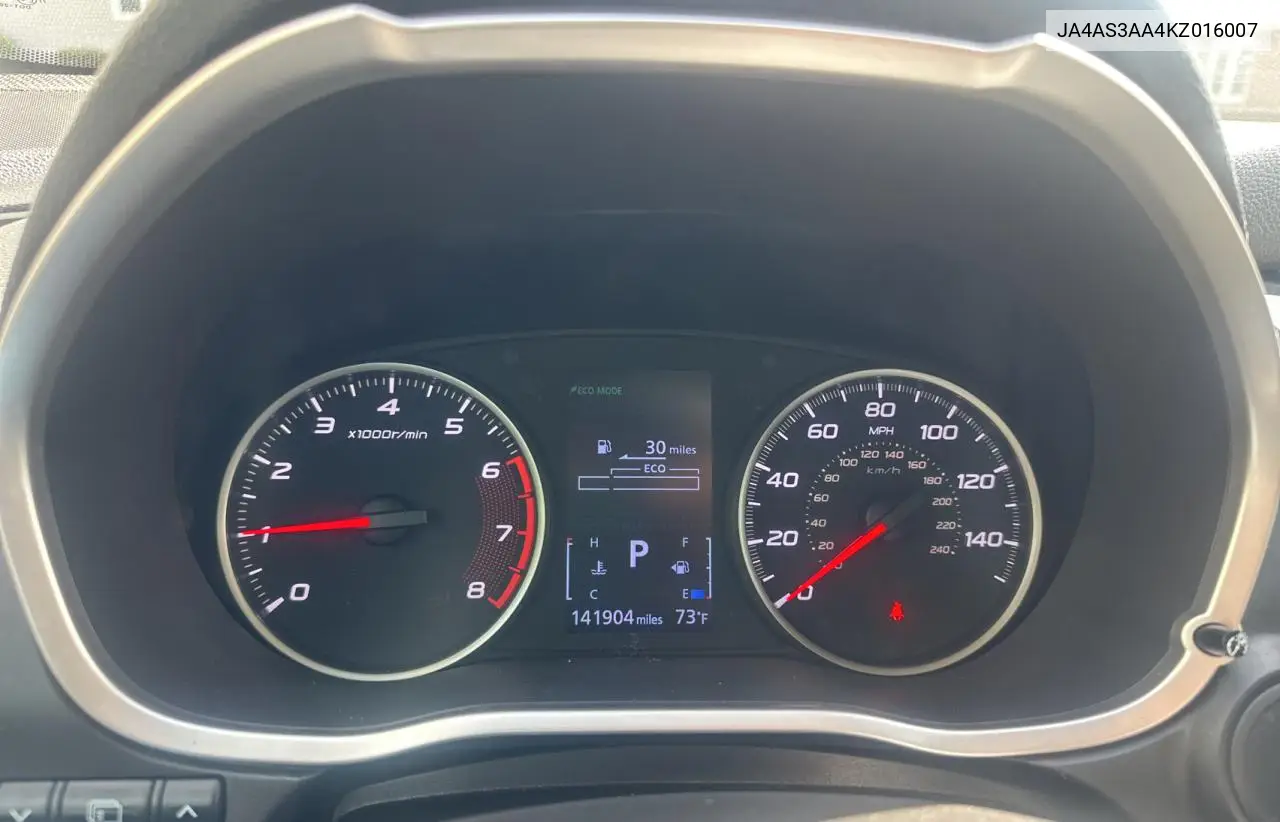 2019 Mitsubishi Eclipse Cross Es VIN: JA4AS3AA4KZ016007 Lot: 57044865
