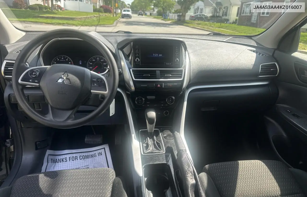 2019 Mitsubishi Eclipse Cross Es VIN: JA4AS3AA4KZ016007 Lot: 57044865