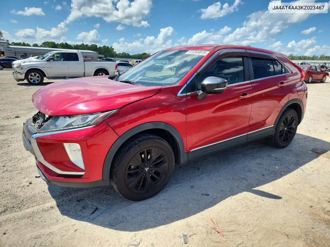 2019 Mitsubishi Eclipse Cross Le VIN: JA4AT4AA3KZ023467 Lot: 61264875