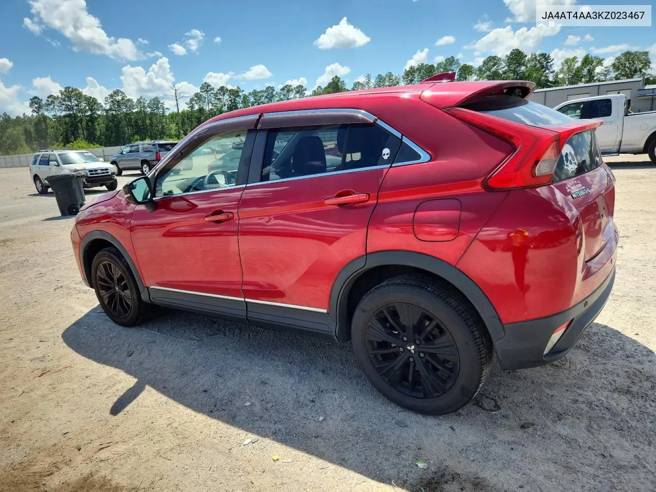 2019 Mitsubishi Eclipse Cross Le VIN: JA4AT4AA3KZ023467 Lot: 61264875