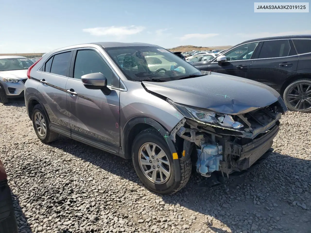 2019 Mitsubishi Eclipse Cross Es VIN: JA4AS3AA3KZ019125 Lot: 62033435