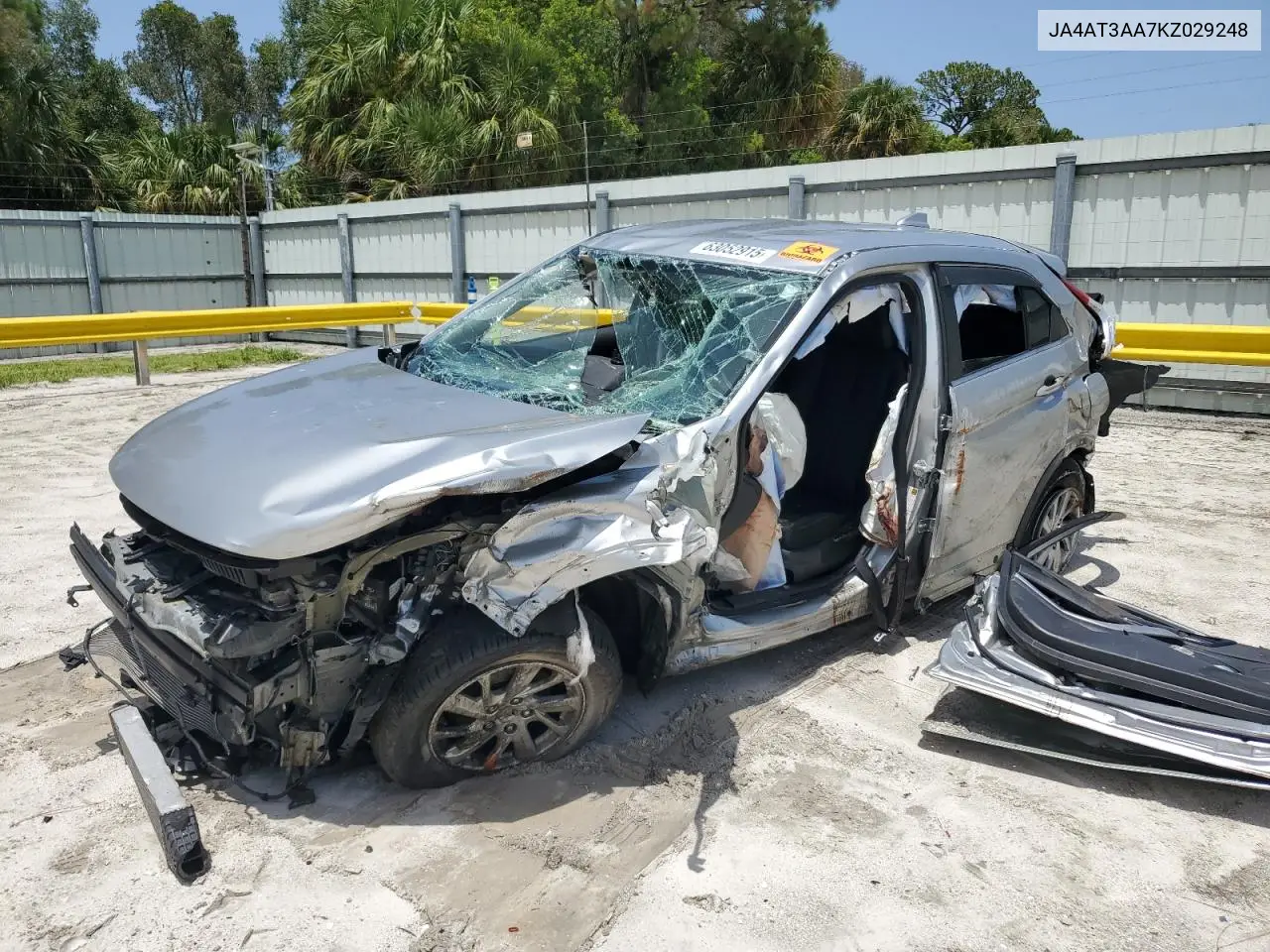 2019 Mitsubishi Eclipse Cross Es VIN: JA4AT3AA7KZ029248 Lot: 63052915