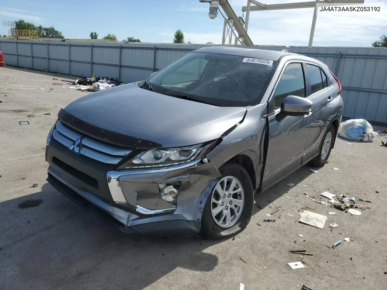 2019 Mitsubishi Eclipse Cross Es VIN: JA4AT3AA5KZ053192 Lot: 63070525