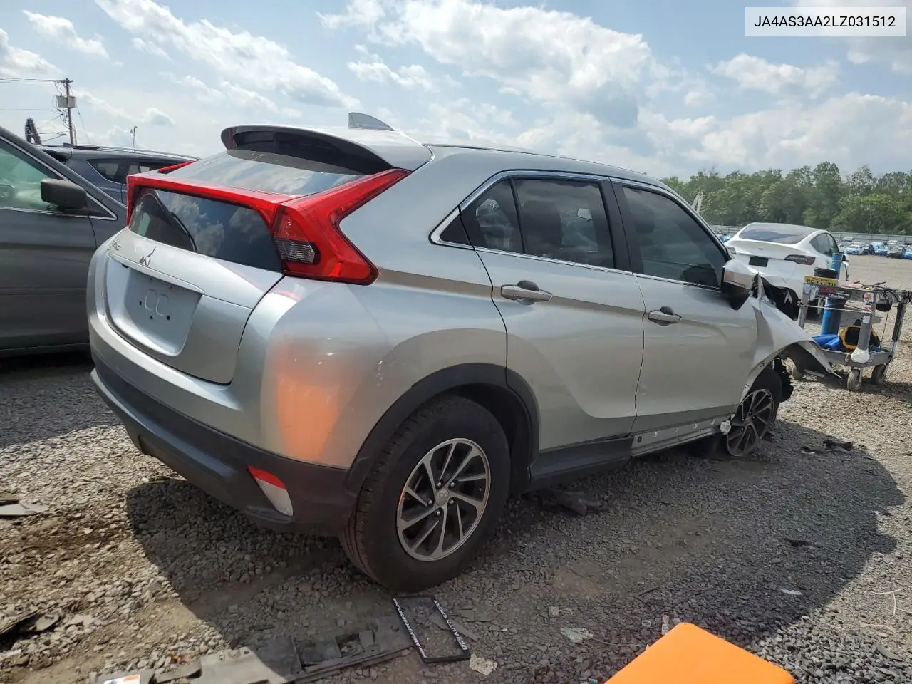 2020 Mitsubishi Eclipse Cross Es VIN: JA4AS3AA2LZ031512 Lot: 61895745