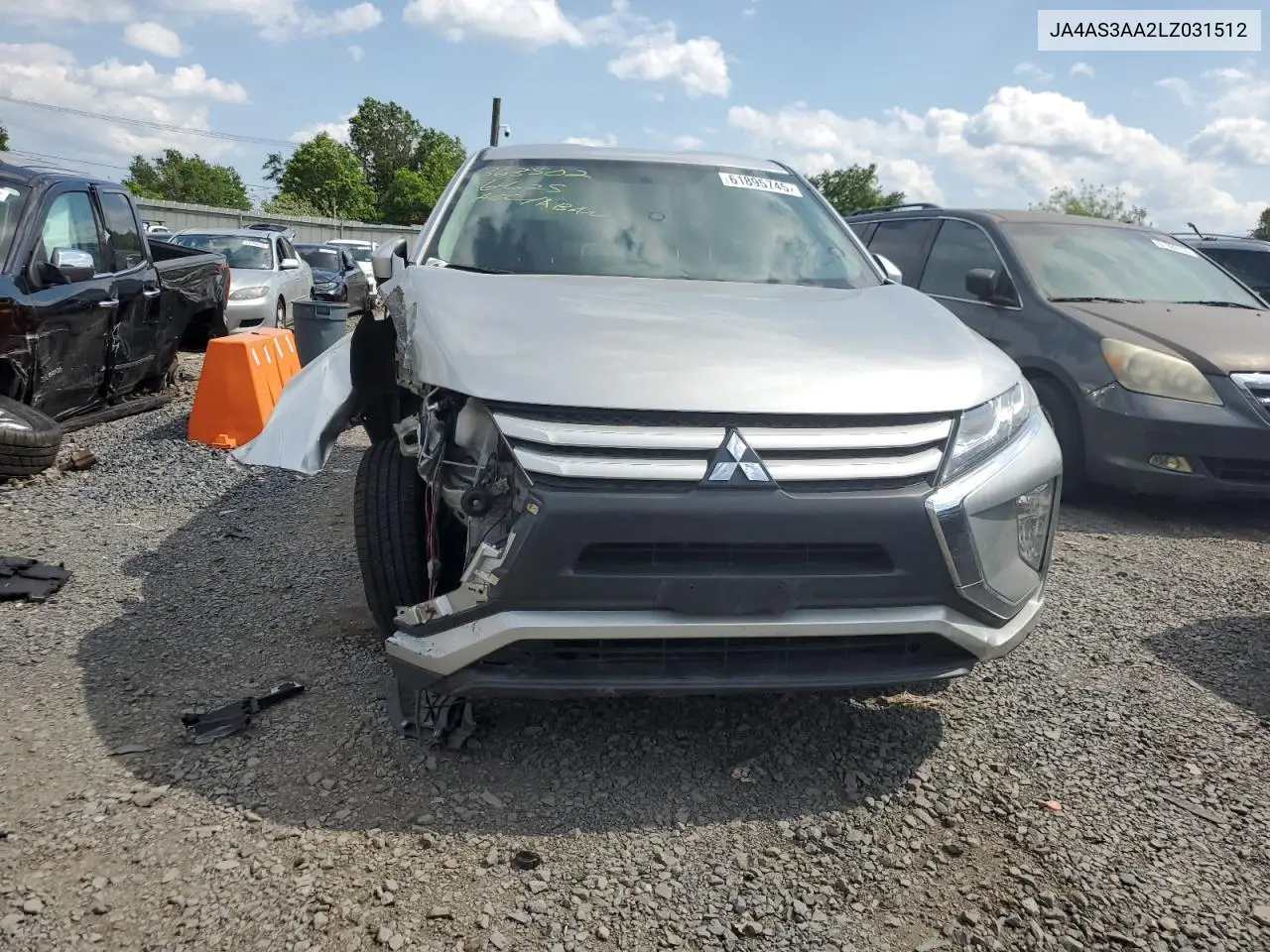 2020 Mitsubishi Eclipse Cross Es VIN: JA4AS3AA2LZ031512 Lot: 61895745