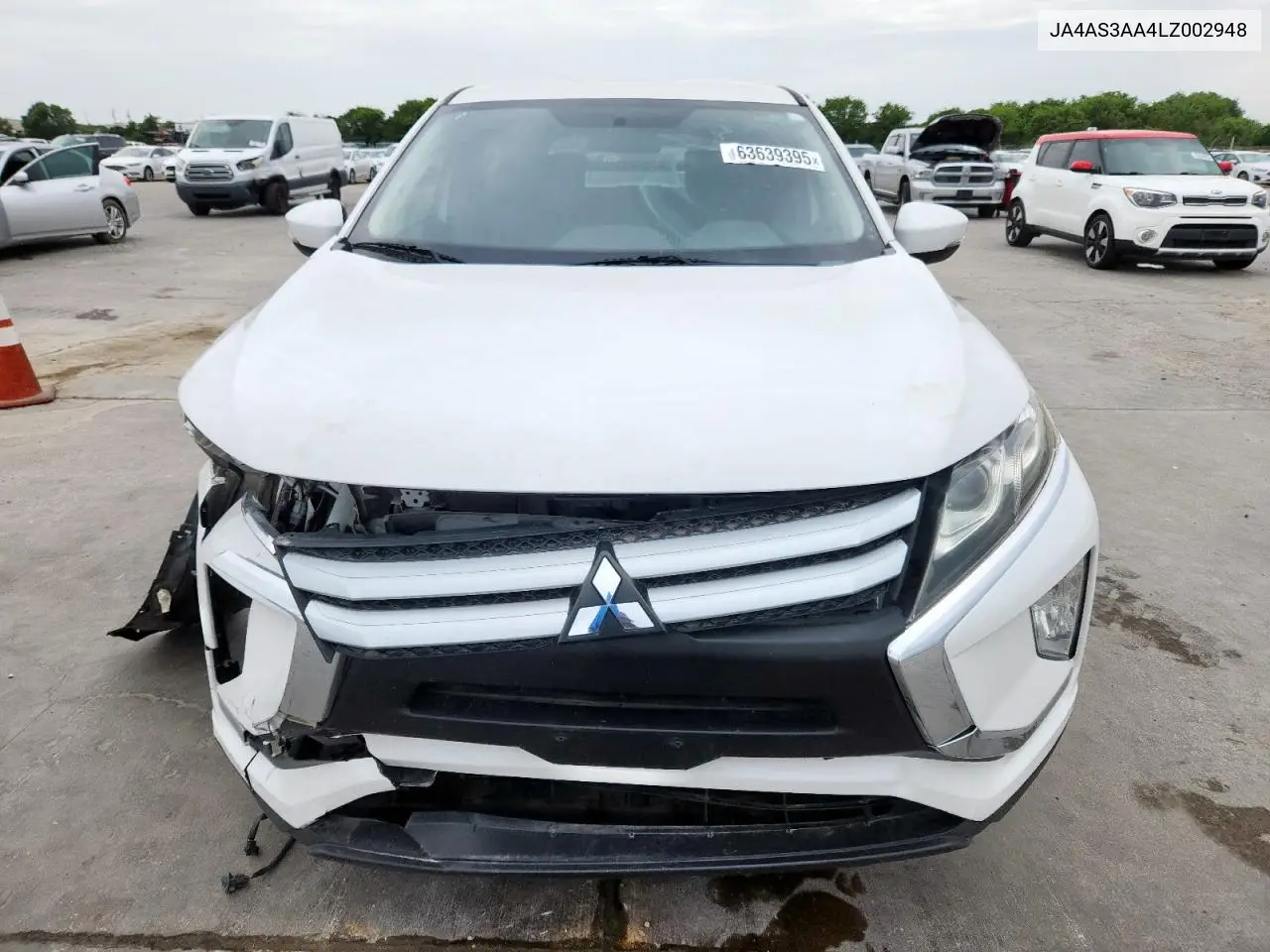 2020 Mitsubishi Eclipse Cross Es VIN: JA4AS3AA4LZ002948 Lot: 63639395