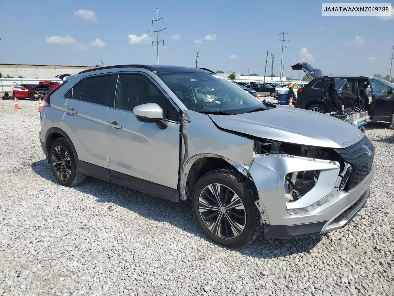 2022 Mitsubishi Eclipse Cross Se VIN: JA4ATWAAXNZ049788 Lot: 61927415