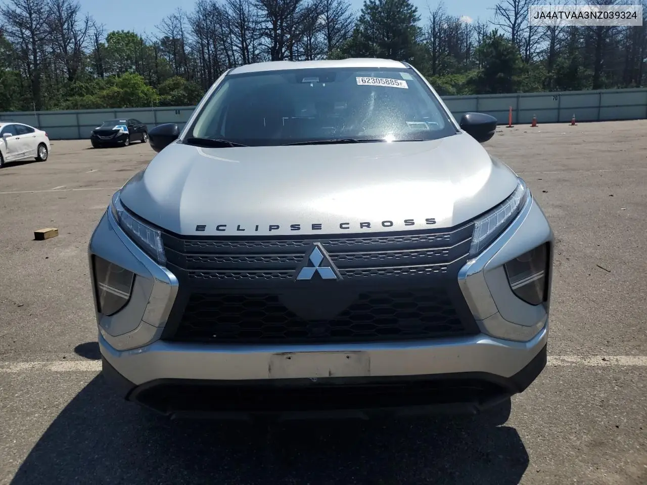 2022 Mitsubishi Eclipse Cross Le VIN: JA4ATVAA3NZ039324 Lot: 62305885