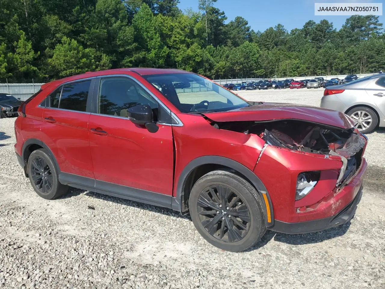 2022 Mitsubishi Eclipse Cross Le VIN: JA4ASVAA7NZ050751 Lot: 62955885