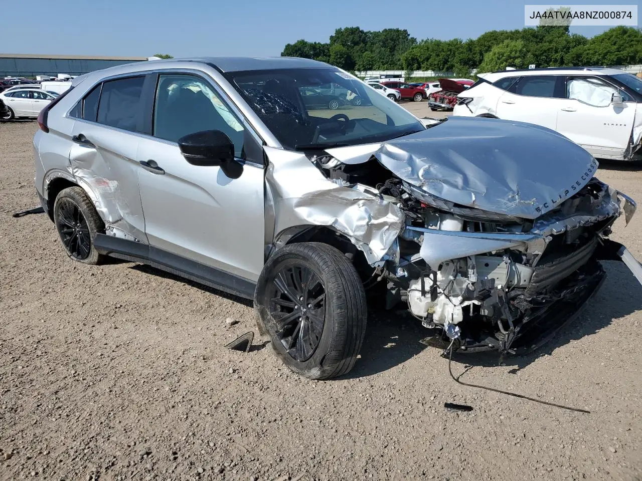 2022 Mitsubishi Eclipse Cross Le VIN: JA4ATVAA8NZ000874 Lot: 62994145