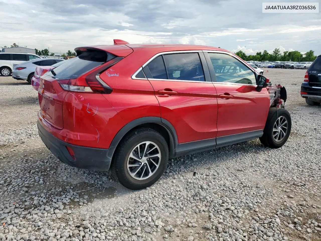 2024 Mitsubishi Eclipse Cross Es VIN: JA4ATUAA3RZ036536 Lot: 61653775