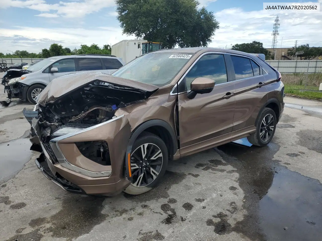 2024 Mitsubishi Eclipse Cross Se VIN: JA4ATWAA7RZ020562 Lot: 62560425