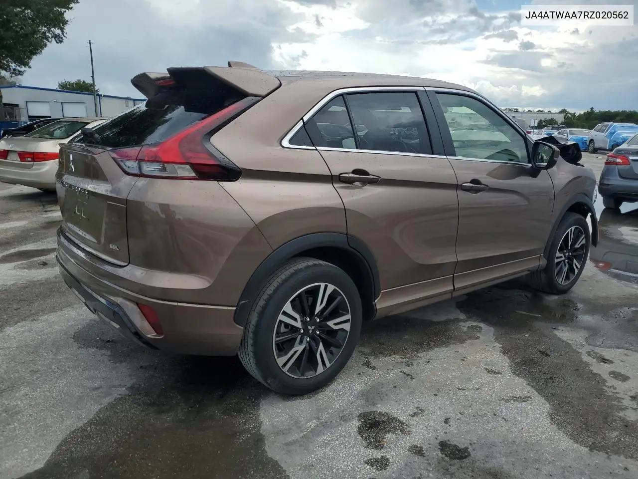 2024 Mitsubishi Eclipse Cross Se VIN: JA4ATWAA7RZ020562 Lot: 62560425