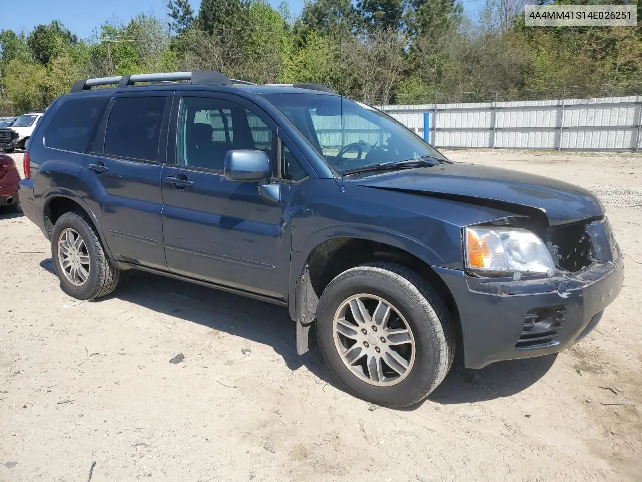 2004 Mitsubishi Endeavor Limited VIN: 4A4MM41S14E026251 Lot: 53140195