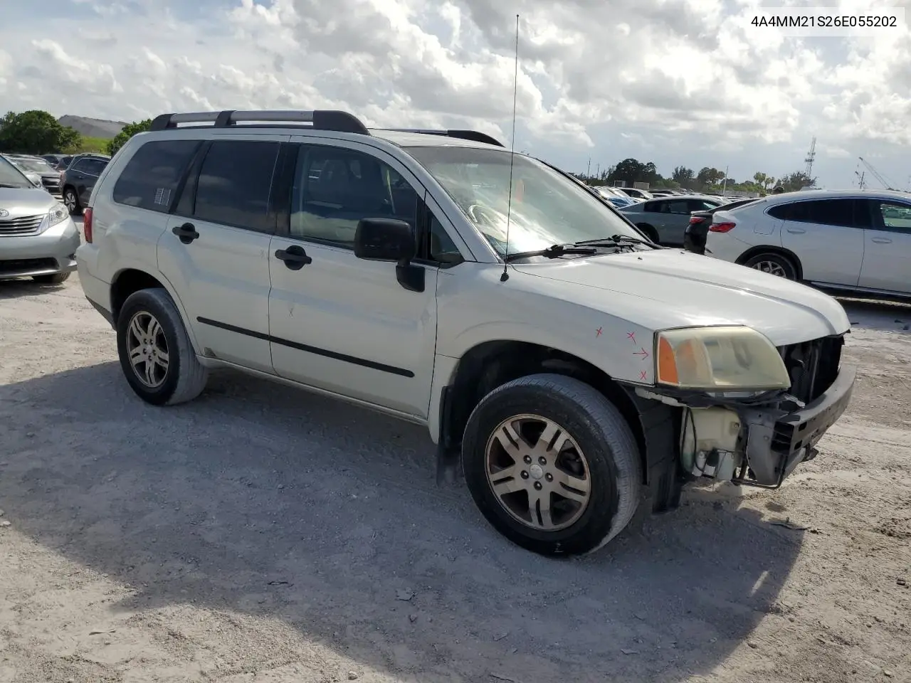 2006 Mitsubishi Endeavor Ls VIN: 4A4MM21S26E055202 Lot: 61245845